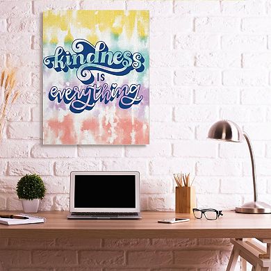 Stupell Home Decor Kindness is Everything Tie-Dye Canvas Wall Art