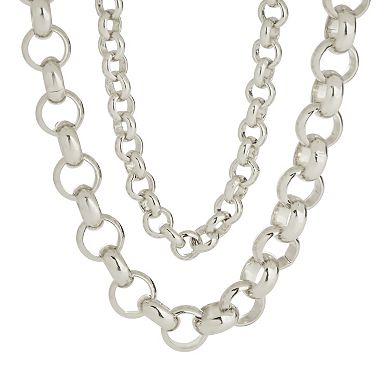 MC Collective Bold Layered Rolo Chain Necklace