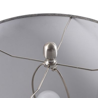 Smoked Glass Globe Table Lamp with Acrylic Base