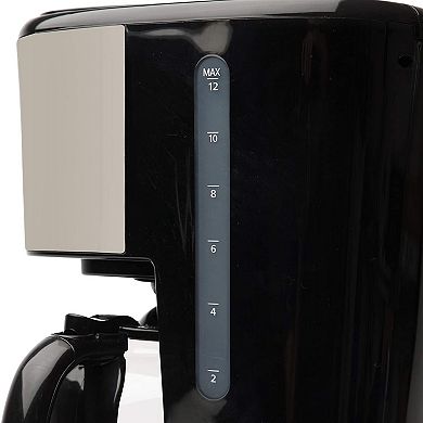 Haden Retro Style 12 Cup Programmable Home Coffee Maker Machine w/ Carafe, Putty