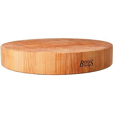 John Boos Classic Collection 18 Inch Wood Round Chopping Block, Maple Wood Grain