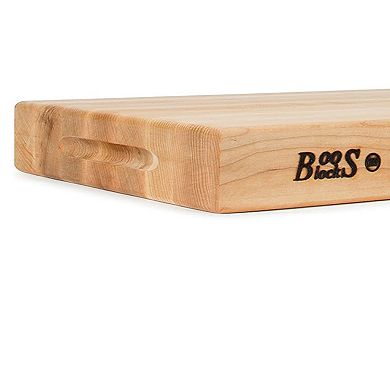 John Boos Reversible 18 Inch Wide Flat Edge Grain Cutting Board, Maple Wood