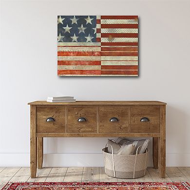 Courtside Market Flag Of Independence Canvas Wall Art