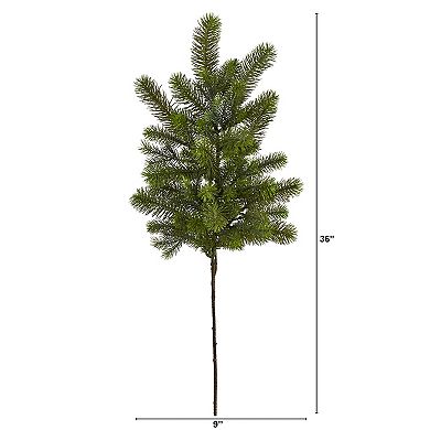 nearly natural 36-in. Pine Artificial Hanging Flower 4-Piece Set