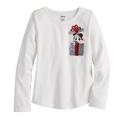 Disney's Minnie Mouse Girls 4-12 Long-Sleeve Holiday Tee by Jumping Beans®