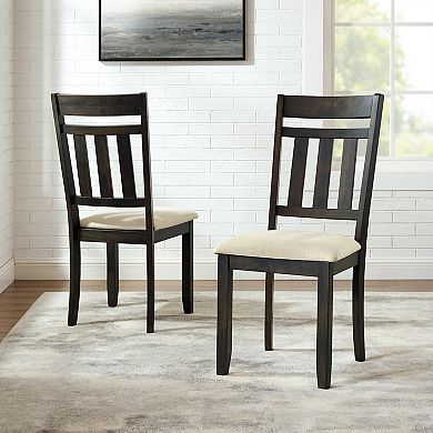 Crosley Hayden 2-Piece Slat-Back Dining Chair Set