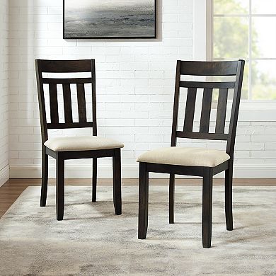 Crosley Hayden 2-Piece Slat-Back Dining Chair Set