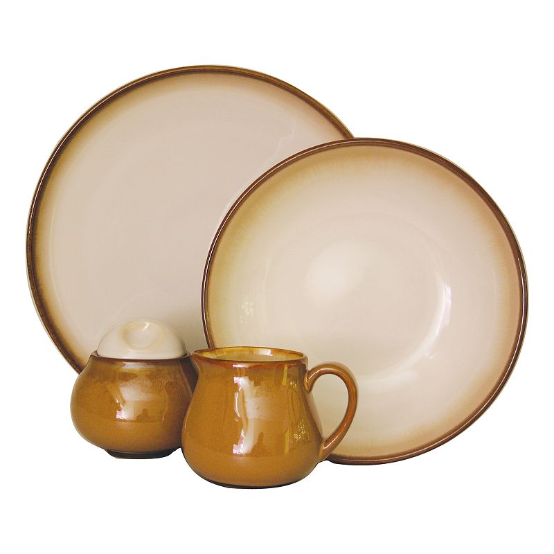Brown Stoneware Dinnerware Set Kohl's