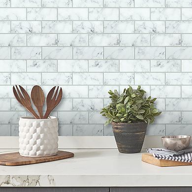 Roommates Carrara Marble Subway P&S Backsplash