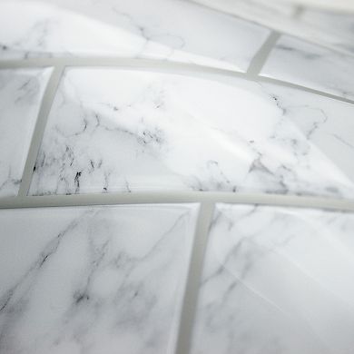 Roommates Carrara Marble Subway P&S Backsplash