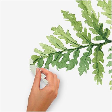 Roommates Watercolor Fern P&S Giant Wall Decals