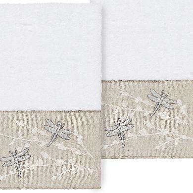 Linum Home Textiles Turkish Cotton Braelyn 2-piece Embellished Hand Towel Set