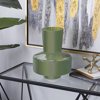 Stella & Eve Green Glass Modern Decorative Vase Table Decor