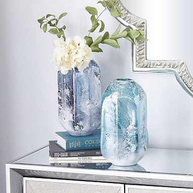 Stella & Eve Blue Glass Vase Table Decor 2-piece Set