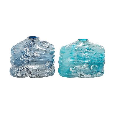 Stella & Eve Blue Glass Vase 2-piece Set