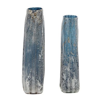 Stella & Eve Blue Distressed Vase Floor Decor 2-piece Set