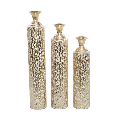 Stella & Eve Gold Iron Vase 3-piece Set