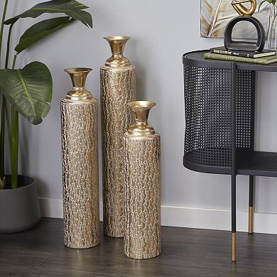 Stella & Eve Gold Iron Vase 3-piece Set