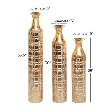 Stella & Eve Gold Iron Vase 3-piece Set