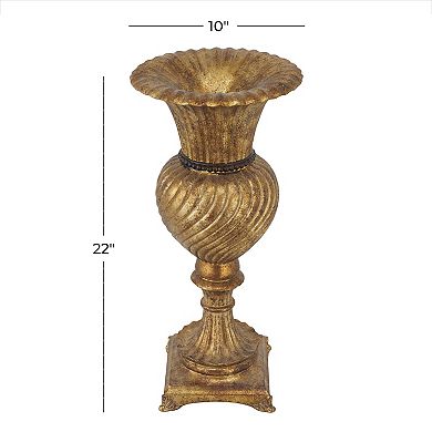 Stella & Eve Gold Finish Vase Floor Decor