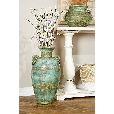Stella & Eve Rustic Green Decorative Vase Floor Decor