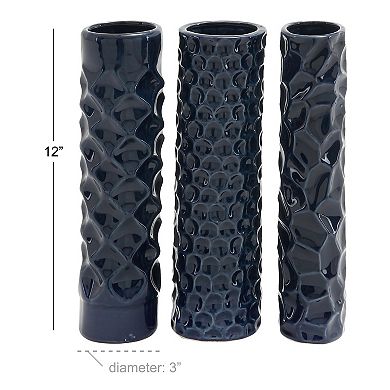 Stella & Eve Textured Vase Table Decor 3-piece Set