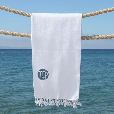 Linum Home Textiles Turkish Cotton Summer Fun Horoscope Virgo Pestemal Beach Towel