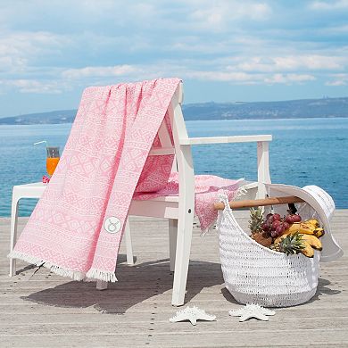 Linum Home Textiles Turkish Cotton Sea Breeze Horoscope Taurus Pestemal Beach Towel