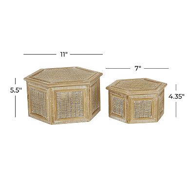 Stella & Eve Wood Jewelry Box 2-Piece Set