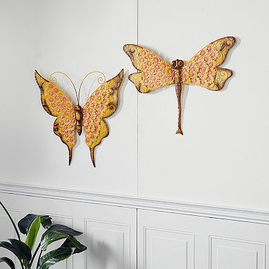 Stella & Eve Butterfly Garden Sculpture 2-Piece Set