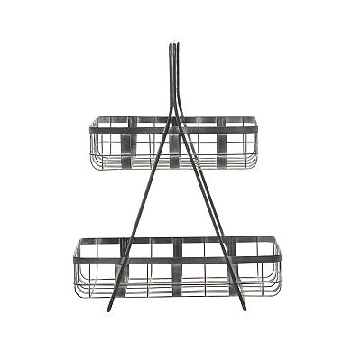 Stella & Eve Metal Storage Basket Floor Decor