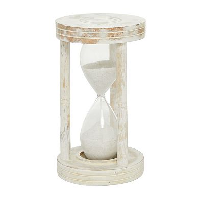 Stella & Eve Distressed Hourglass Table Decor