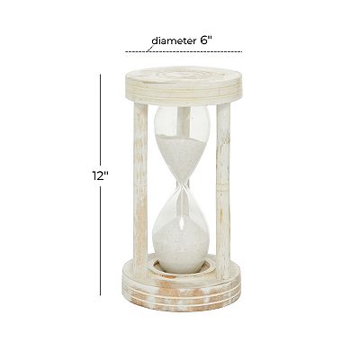 Stella & Eve Distressed Hourglass Table Decor