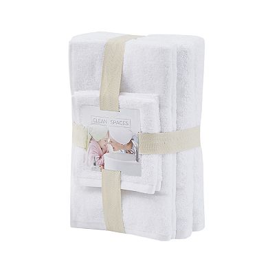 Clean Spaces Loft Cotton Solid 6 Piece Antimicrobial Towel Set