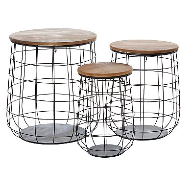 Stella & Eve Storage Basket End Table 3-piece Set