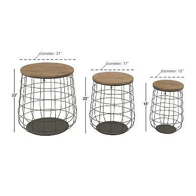 Stella & Eve Storage Basket End Table 3-piece Set