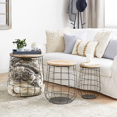 Stella & Eve Storage Basket End Table 3-piece Set