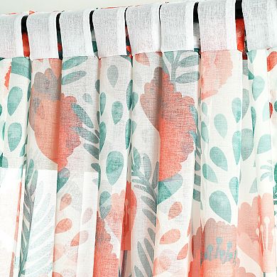 Lush Decor Poppy Garden Sheer Window Curtain Set