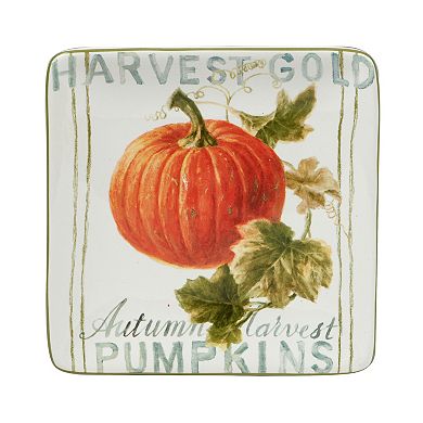 Certified International Autumn Harvest 4-pc. Square Canape Plate Set