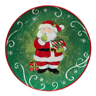 Certified International Holiday Magic Santa 4-pc. Dessert Plate Set