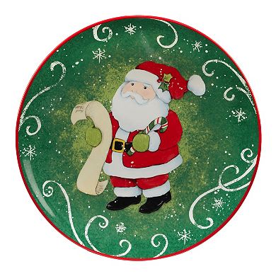 Certified International Holiday Magic Santa 4-pc. Dessert Plate Set