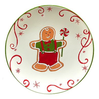 Certified International Holiday Magic Gingerbread 4-pc. Dessert Set