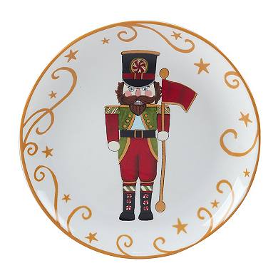 Certified International Holiday Magic Nutcracker 4-pc. Dessert Plate Set