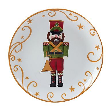 Certified International Holiday Magic Nutcracker 4-pc. Dessert Plate Set