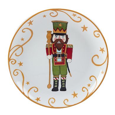 Certified International Holiday Magic Nutcracker 4-pc. Dessert Plate Set