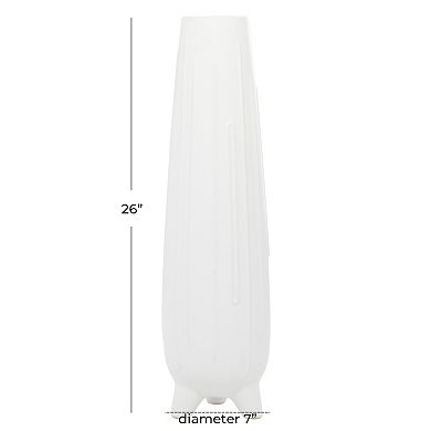 CosmoLiving by Cosmopolitan White Finish Tall Vase Floor Decor
