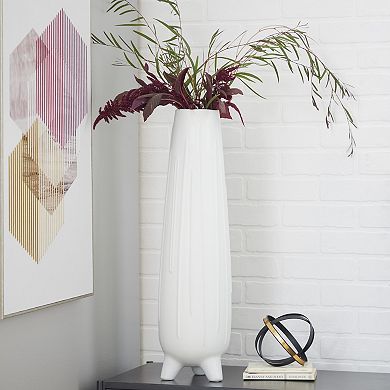 CosmoLiving by Cosmopolitan White Finish Tall Vase Floor Decor