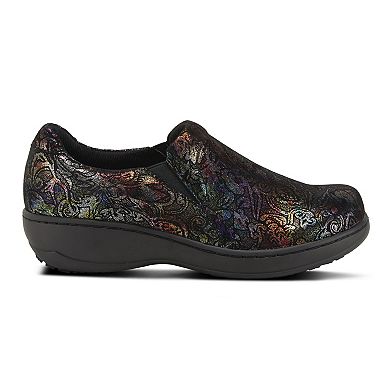 Spring Step Professional Woolin-Swirl Women's Leather Clogs