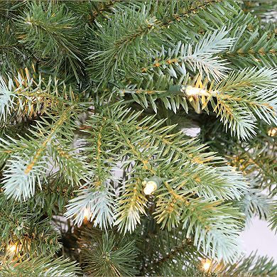 Puleo International Pre-Lit 6.5' Slim Colorado Blue Spruce Artificial Christmas Tree