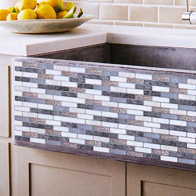 Truu Design 6-Piece Peel and Stick Backsplash Wall Tiles